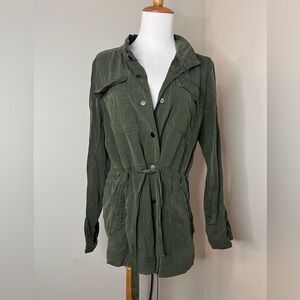 LOFT Medium Dark Green Button Jacket Like New